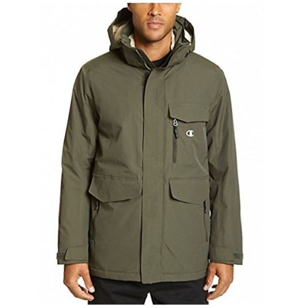 CHAMPION High Performance 2-Layer Jacket‎ Sherpa Lining Olive Green Men's 3XL
